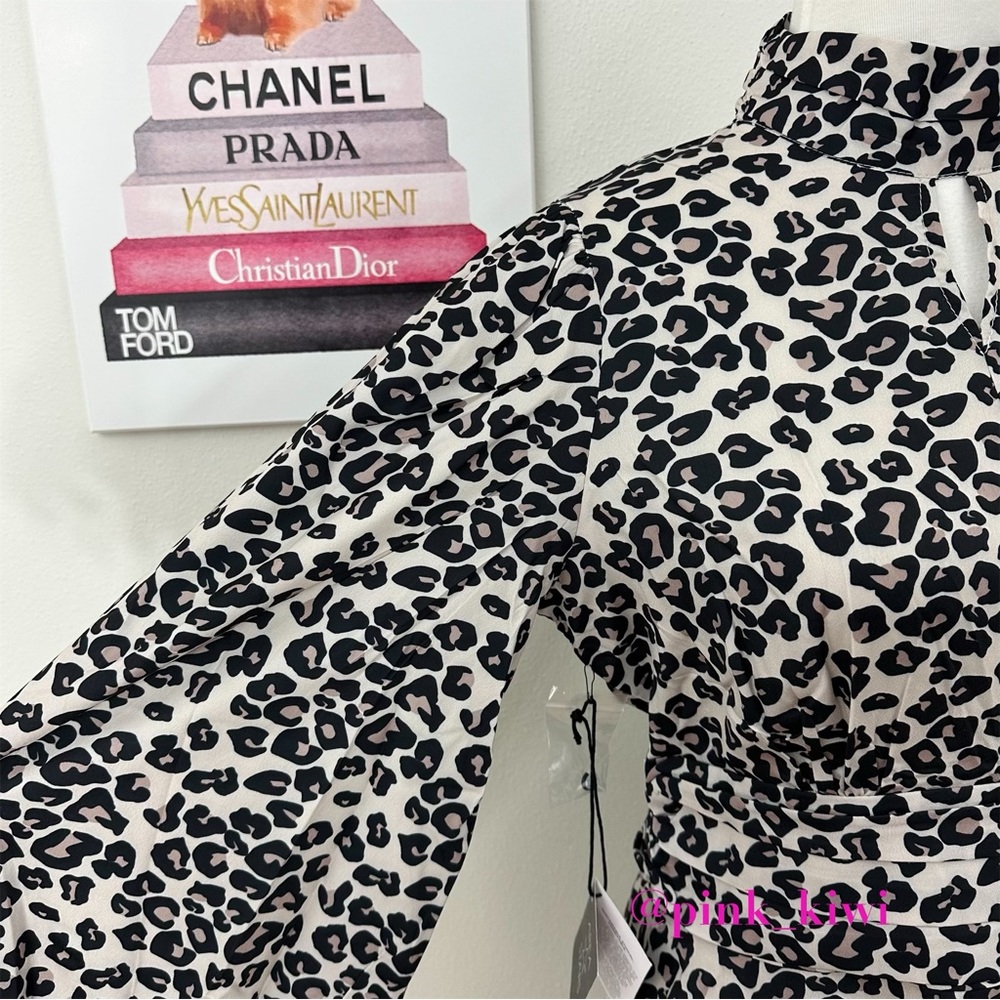 Area Stars Leopard Print Keyhole Dress - Picture 8 of 17